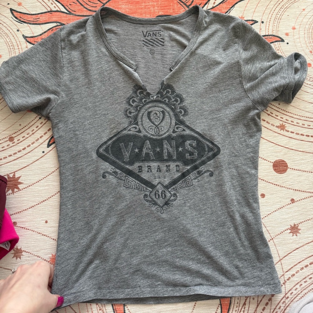 Vans Heather Gray Logo Tee